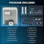 CO-Z RA1401 280W Automatic Sliding Gate Opener Kit, Electric Gate Opener for Doors up to 600kg 12m, Rack Driven Driveway Garage Garden Gate Hardware Kit w Remote Controls Infrared Sensors Gear Racks