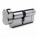 Chrome Euro Cylinder Door Lock with Anti-Snap Protection