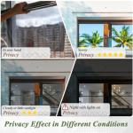 HONLONE Window Film Privacy One Way Clear 60X200cm One Way Privacy Film For Glass Windows Reflective Mirrored Window Privacy Film Static Cling Window Film Sun Blocker