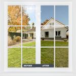 HONLONE Window Film Privacy One Way Clear 60X200cm One Way Privacy Film For Glass Windows Reflective Mirrored Window Privacy Film Static Cling Window Film Sun Blocker