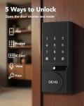 Devo G5 Smart Door Lock, Keyless Entry Door Lock with Doorbell, Built-in WiFi Deadbolt Lock for Front Door,No Hub, App Remote Control, Auto-Lock, IP54 Waterproof, BHMA Grade 3