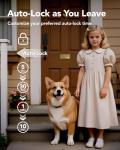 Devo G5 Smart Door Lock, Keyless Entry Door Lock with Doorbell, Built-in WiFi Deadbolt Lock for Front Door,No Hub, App Remote Control, Auto-Lock, IP54 Waterproof, BHMA Grade 3