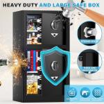 Small Digital Safe with Keypad and Backup Keys