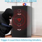Small Digital Safe with Keypad and Backup Keys