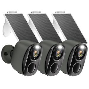 Security Cameras Wireless Outdoor -2K Home Security Camera Battery Powered, Outdoor Security Cameras with 3MP Color Night Vision/Spotlight/IP65 Waterproof/PIR Detection/2-Way Talk/Cloud/SD-up to 256G