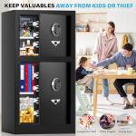 Small Digital Safe with Keypad and Backup Keys