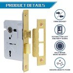 DIDA® 3 Lever Polished Brass Mortice Lock 75mm