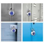 HZSY Combination Padlock 1 Pack，Fixed Dial Combination Padlock with Different Combinations，2 in. Wide. Blue Turntable，Lock for Gym & Locker，School，Toolbox，and More
