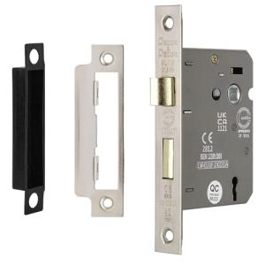 Sash Mortice Door Lock with Keys - Satin Nickel