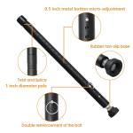 EUIJOIP Sliding Door Security Bar, 17-51 inch Adjustable Patio Door Security Bar Childproof Window Safety Bar for Apartment Bedroom Bottom of Door Heavy Duty Interior Black