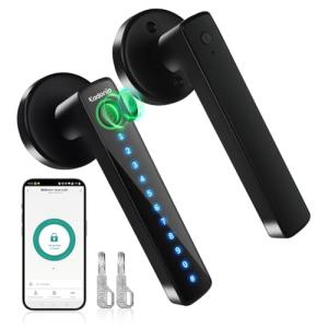 Kadonio 406 Smart Deadbolt, Fingerprint Electronic Deadbolt Door Lock, Bluetooth Keyless Entry Keypad Smart Deadbolt App Control, Ekeys Sharing, App Monitoring Auto Lock for Homes and Hotel, Black