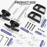 Gnellkoor 5½" Stem Shed Door Latch T-Handle Lock Kit with 4 Keys,Storage Barn Shed Door Hardware Lock Set