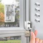 Sliding Window Locks (4 Pack), Window Locks for Up and Down Windows and Horizontal Windows,
