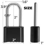 Hiceeden 2 Pack 4 Digit Heavy Duty Combination Lock, 2.5 Inch Long Waterproof Shackle Padlock, Resettable Zinc Alloy Lock for Outdoor, Gate, Fence, School Gym Locker, Black