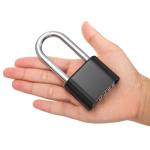 Hiceeden 2 Pack 4 Digit Heavy Duty Combination Lock, 2.5 Inch Long Waterproof Shackle Padlock, Resettable Zinc Alloy Lock for Outdoor, Gate, Fence, School Gym Locker, Black