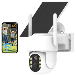 FUSHERUI 4MP Wireless Solar Outdoor Security Camera