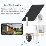 FUSHERUI 4MP Wireless Solar Outdoor Security Camera