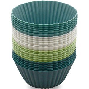 24 Reusable Silicone Muffin Cups - BPA Free