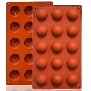15-Cavity Silicone Semi Sphere Baking Molds - 2 Pack