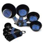 Easy Read Blue Plastic Measuring Cup Set - 10 Pieces