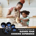 Easy Read Blue Plastic Measuring Cup Set - 10 Pieces