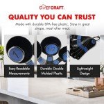 Easy Read Blue Plastic Measuring Cup Set - 10 Pieces