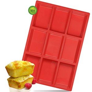 Non-Stick Silicone Mini Loaf Pan - 9 Cavity