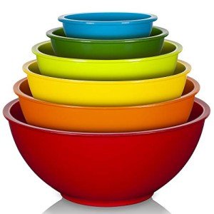 Colorful 6-Piece Nesting Mixing Bowls Set