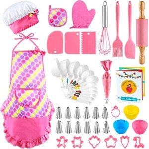 Kids Baking Set with Apron, Hat & Tools
