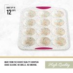 Trudeau Silicone Muffin Pan, 12 Cups, Confetti