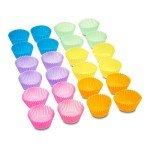 Reusable Silicone Baking Cups, 24-Pack, Multicolor