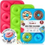 Walfos Non-Stick Silicone Donut Pan Set - 3 Pieces