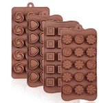 4-Pack Silicone Chocolate Molds - Food Safe Shapes