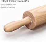 HelferX 17.6-Inch Wooden Rolling Pin for Baking