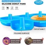 Walfos Non-Stick Silicone Donut Pan Set - 3 Pieces