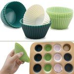 24 Reusable Silicone Muffin Cups - BPA Free