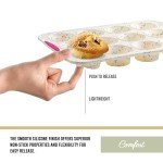 Trudeau Silicone Muffin Pan, 12 Cups, Confetti