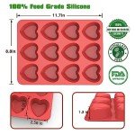 Silicone Heart Muffin Pan Set - 2 Pack