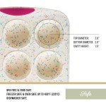 Trudeau Silicone Muffin Pan, 12 Cups, Confetti