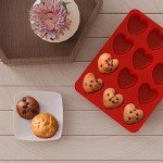 Silicone Heart Muffin Pan Set - 2 Pack