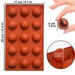 15-Cavity Silicone Semi Sphere Baking Molds - 2 Pack