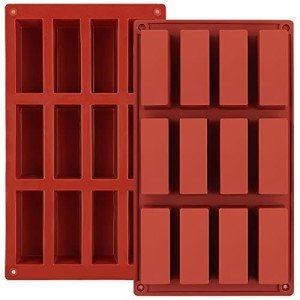 2-Pack Rectangle Silicone Molds for Granola Bars