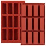 2-Pack Rectangle Silicone Molds for Granola Bars