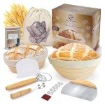 9" Banneton Proofing Basket Set with Baking Tools