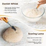 9" Banneton Proofing Basket Set with Baking Tools