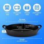 Matte Black Oval Au Gratin Baking Dish Set