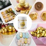 Metallic Gold Edible Glitter Paint for Baking