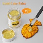 Metallic Gold Edible Glitter Paint for Baking