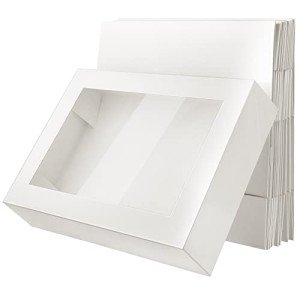 Large Window Bakery Boxes for Pastries - 10 Pack