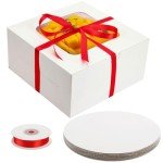 10 Set Large Cake Boxes with Round Boards